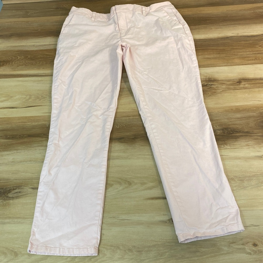 Tommy Hilfiger Hampton Stretch Slim Chino Pants Size 14 Pink Womens‎
